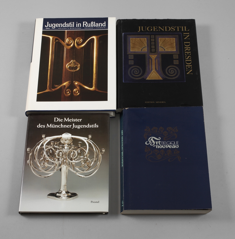 Four reference books Art Nouveau