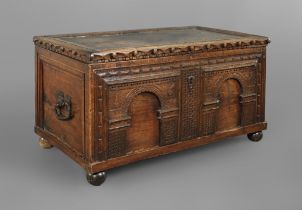 Small flat-lidded chest, late Renaissance