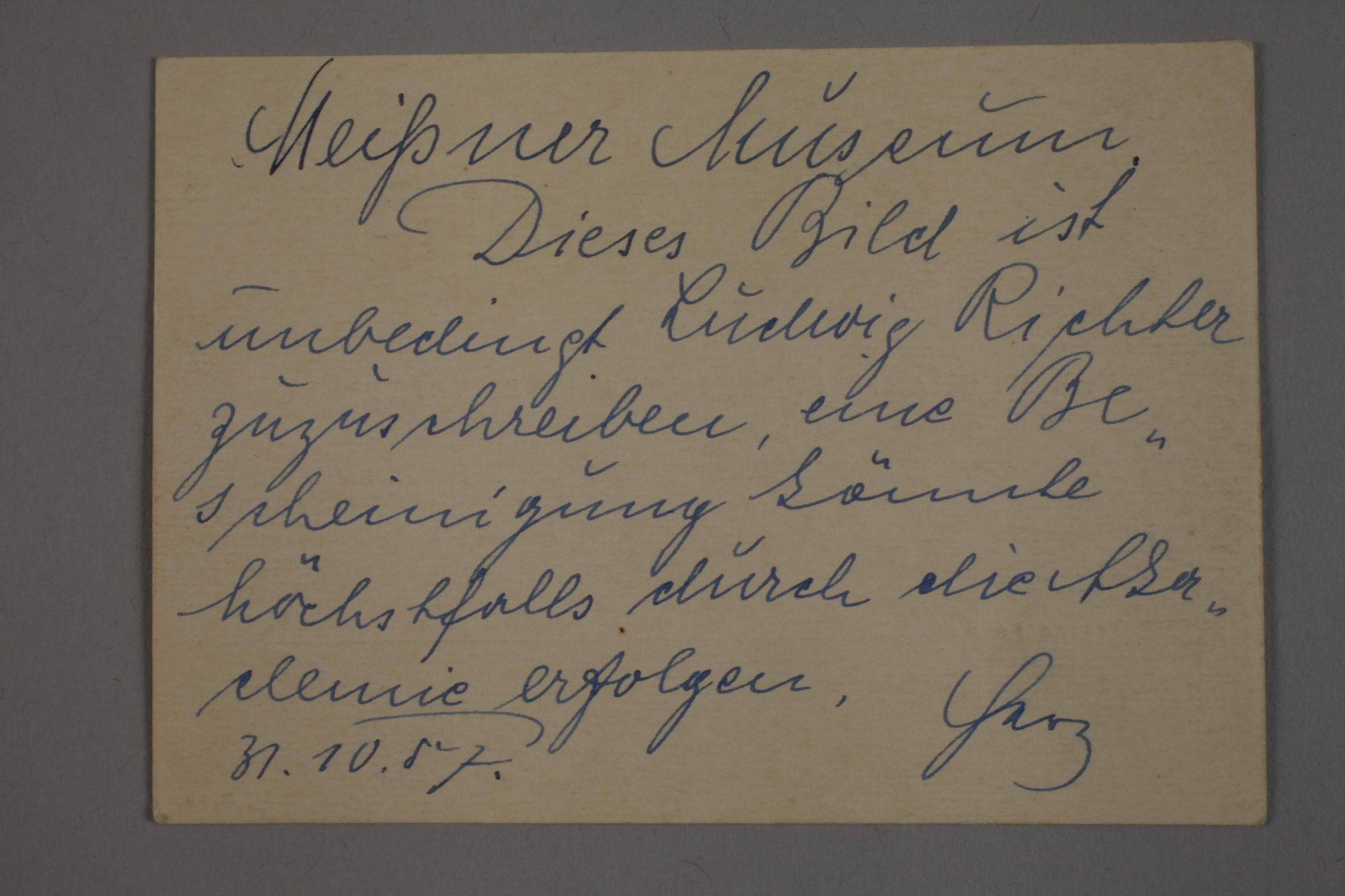 Prof. Ludwig Richter Autograph auf Visitenkarte - Bild 5 aus 6