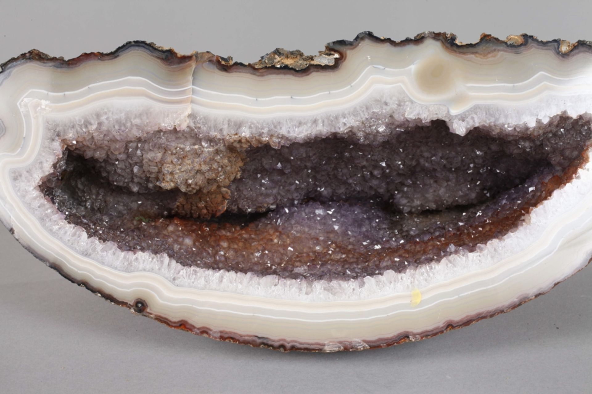 Achatgeode with amethyst - Image 4 of 6