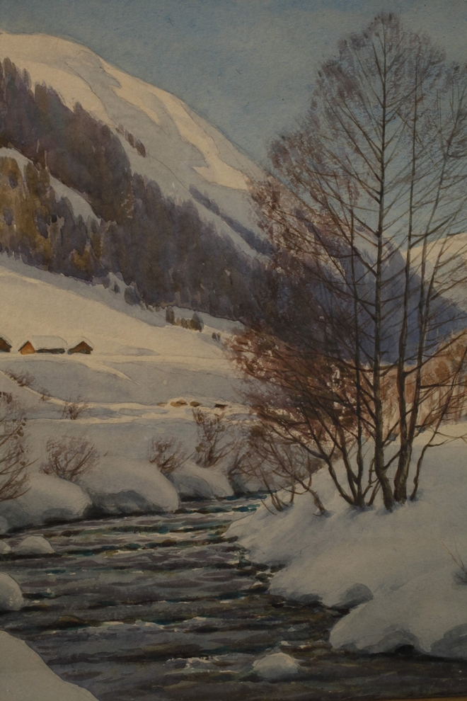 Carl Kessler, Dreamy alpine winter scene - Image 5 of 8