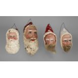 Dresden cardboard four plastic Santas