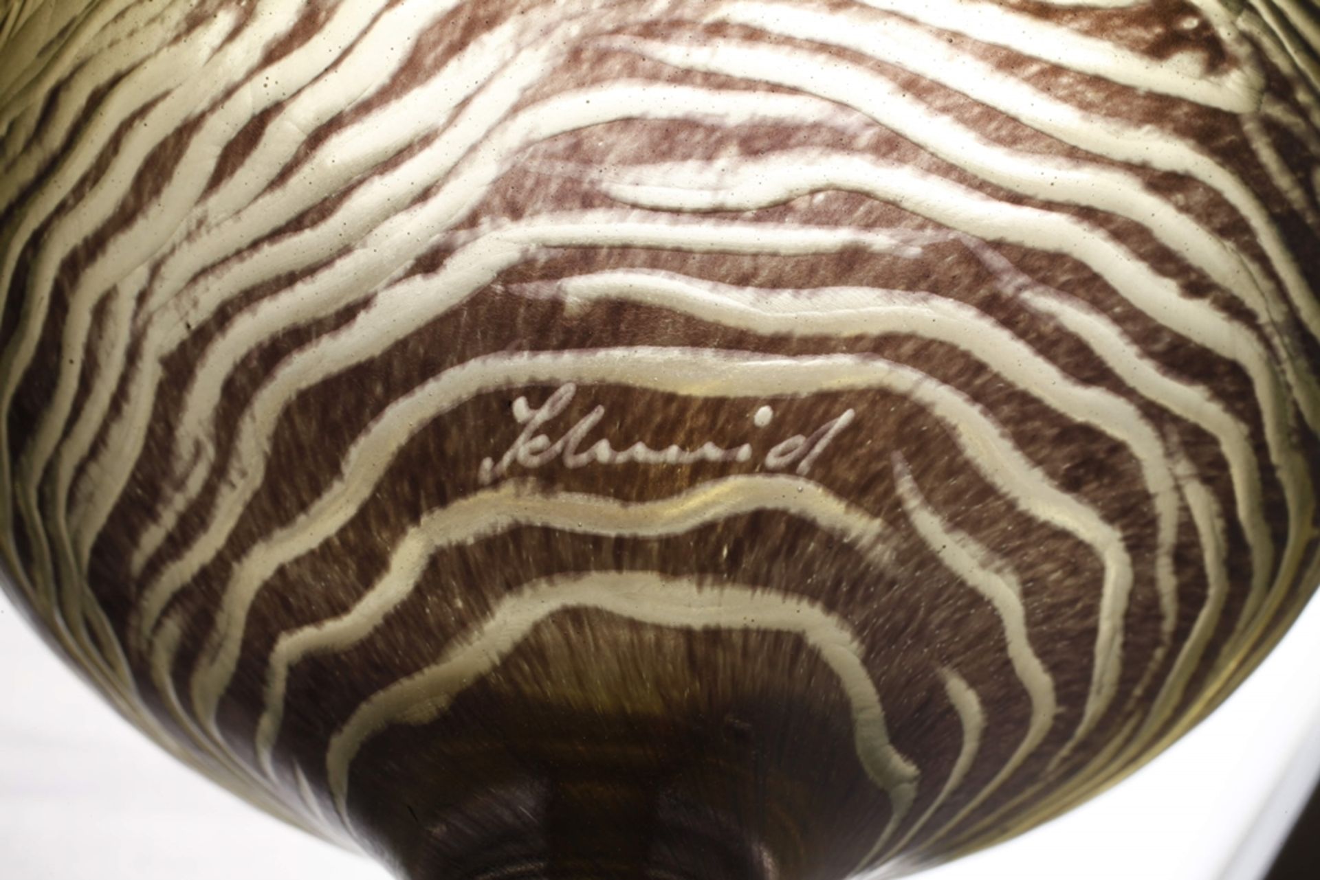 Schmid-Jacquet Pokalglas mit Schwanenmotiven - Bild 6 aus 6