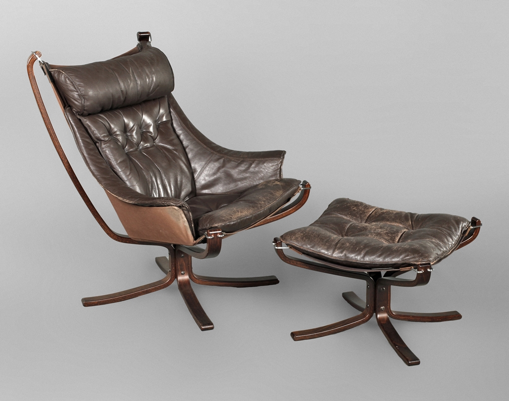 "Falcon Chair" with ottoman