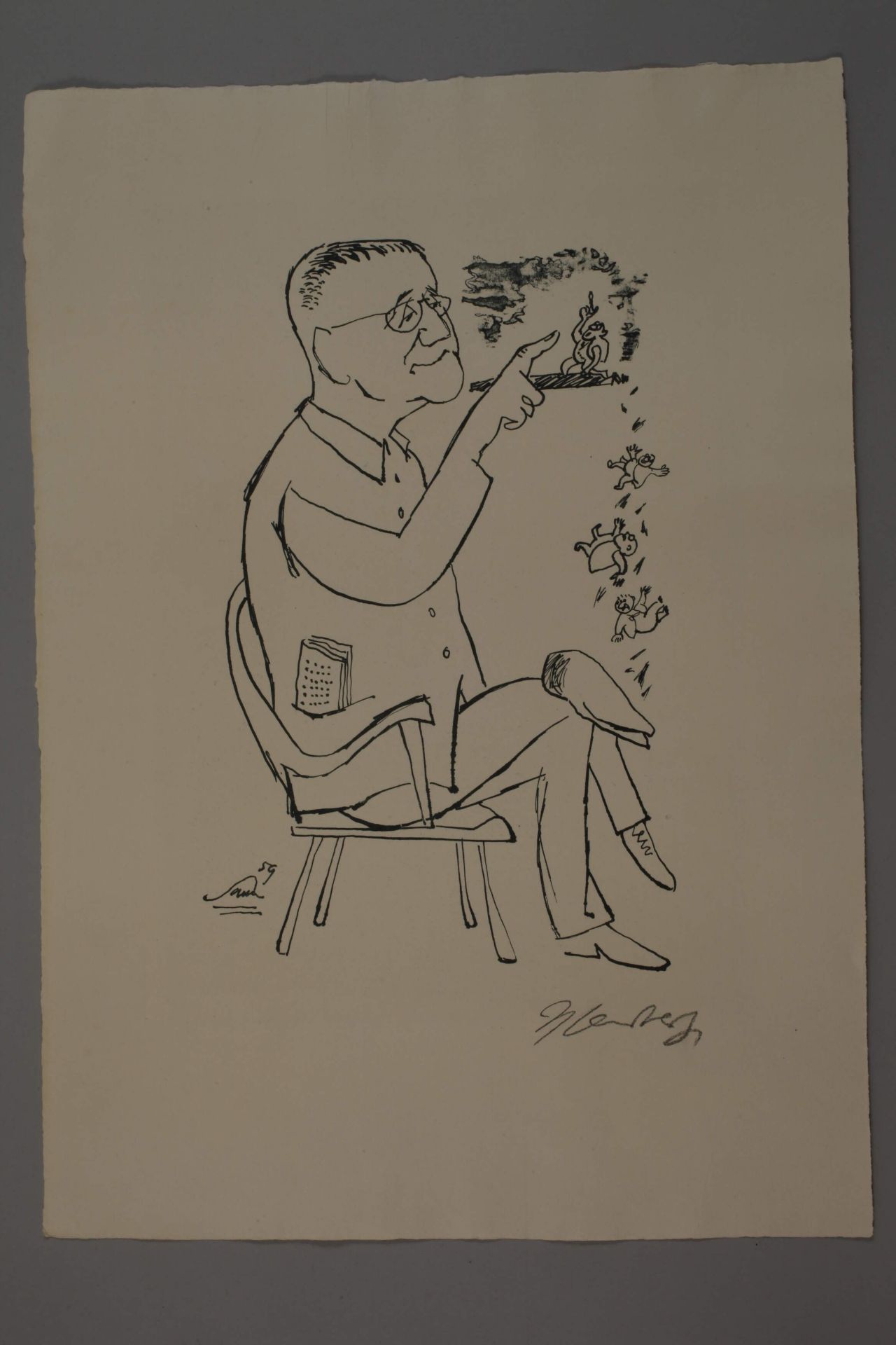 Herbert Sandberg, pair of prints Bertolt Brecht - Image 3 of 4