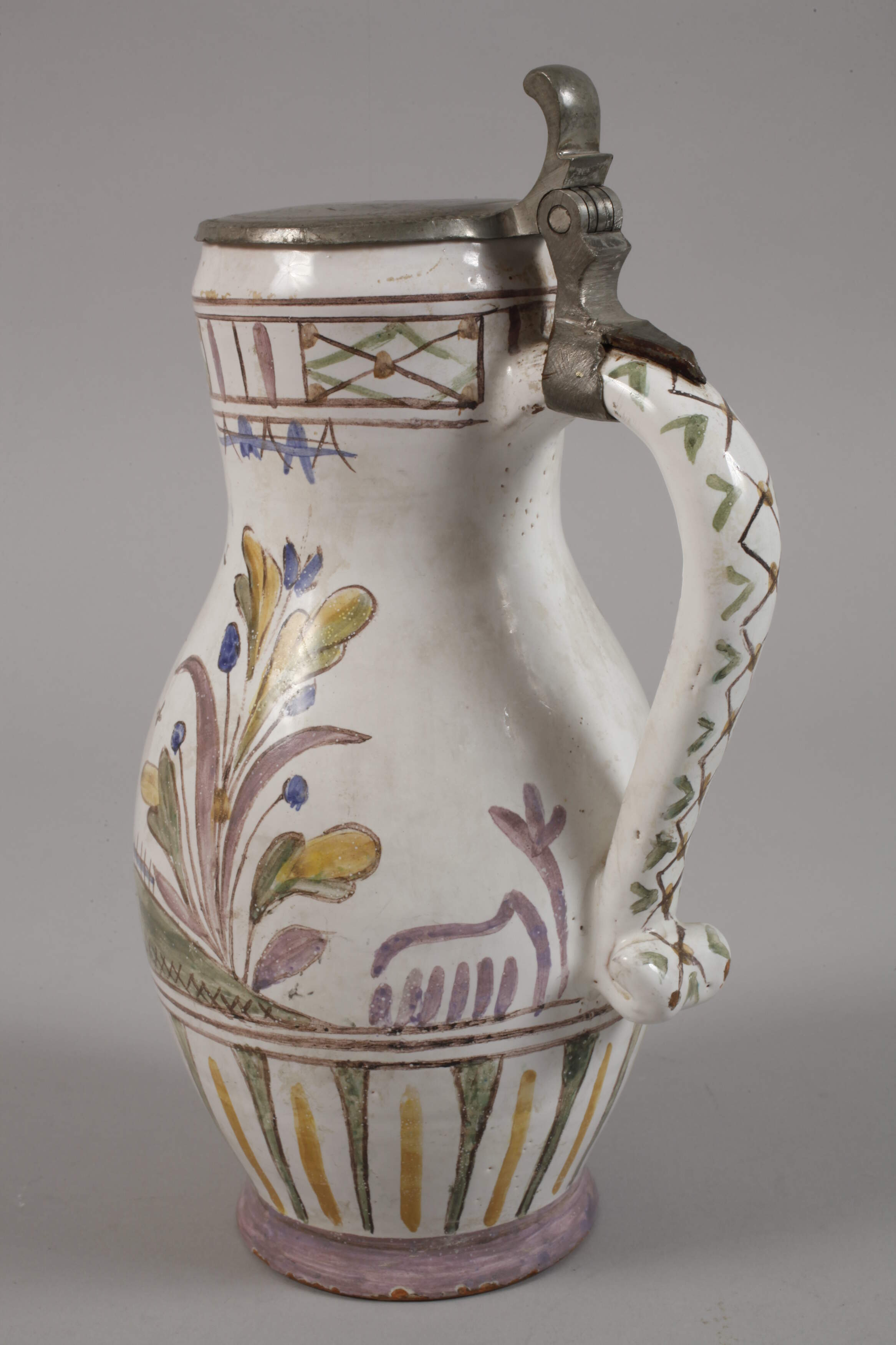 Pear jug faience - Image 4 of 6