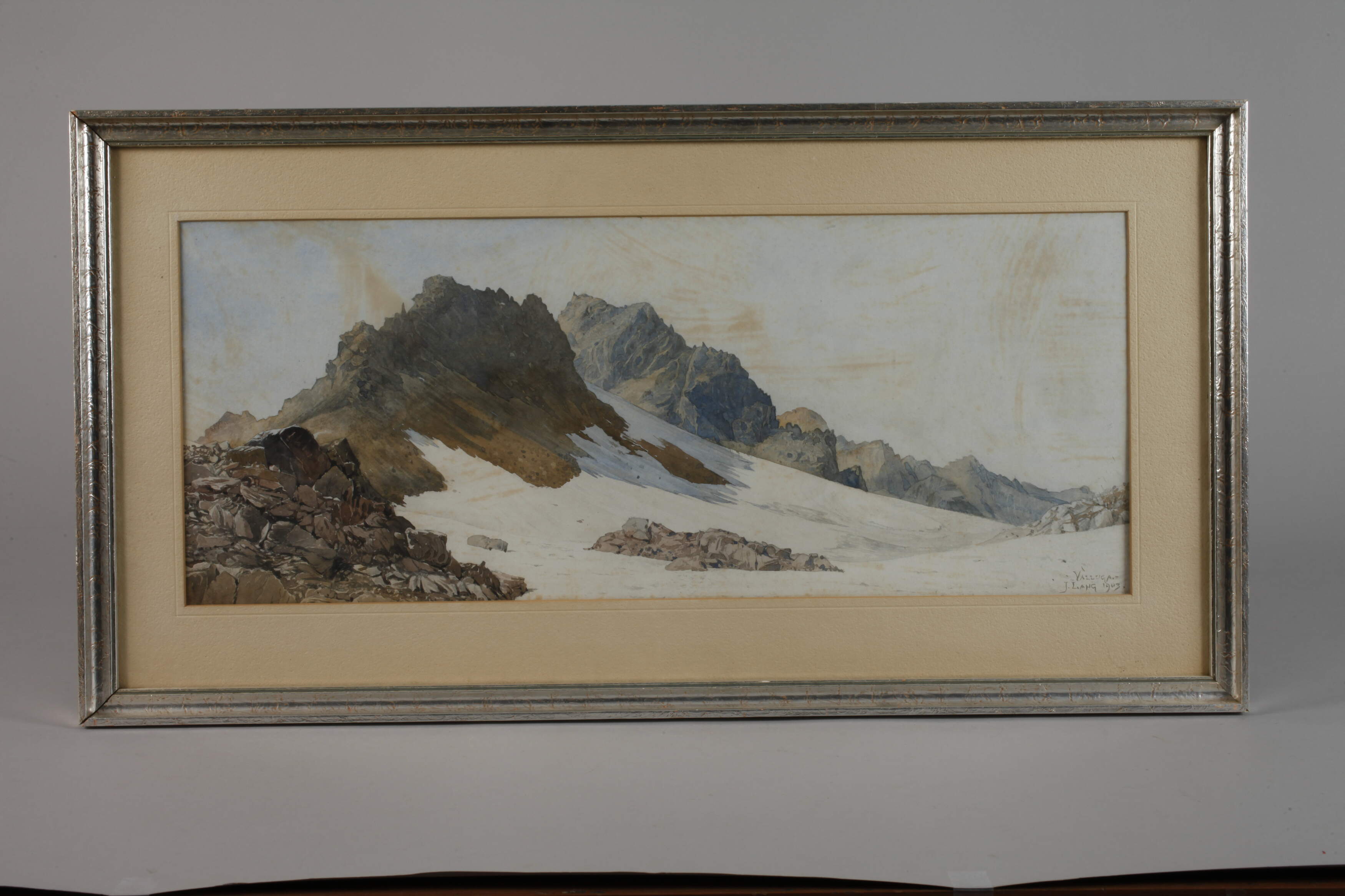 Josef Adolf Lang, attr, Two mountain landscapes - Image 3 of 5