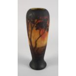 Daum Nancy vase, landscape decor