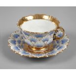 Meissen presentation cup shell relief