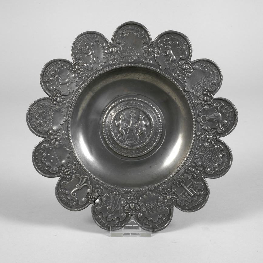 Swiss relief plate, so-called "Lappenteller"