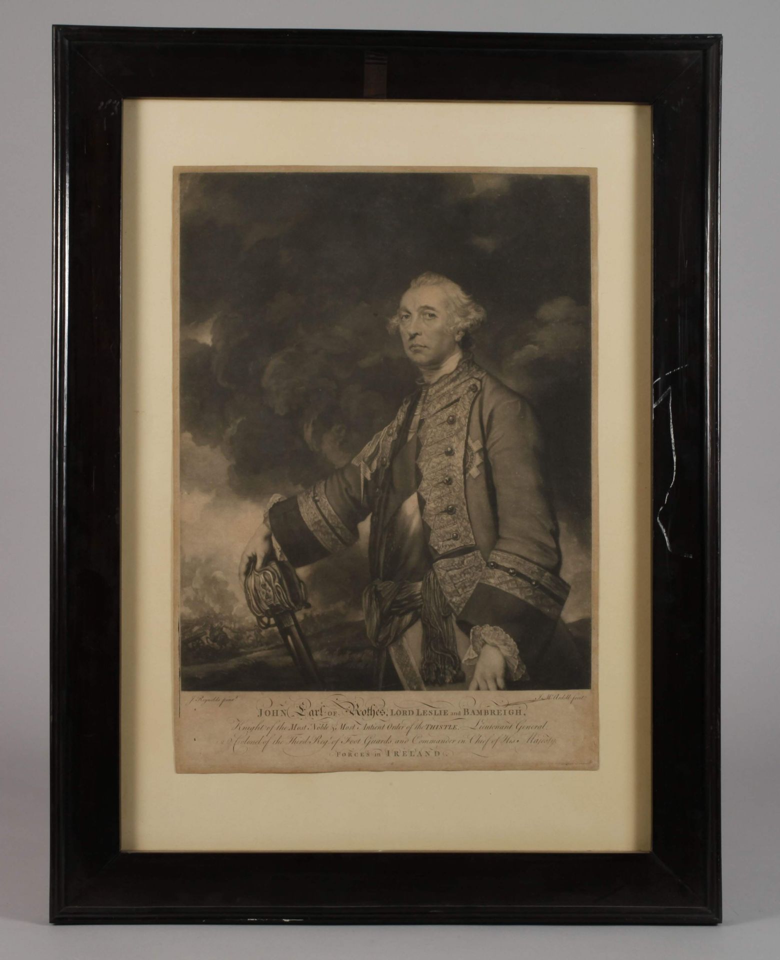 James MacArdell, Portrait of General John Leslie - Image 2 of 4