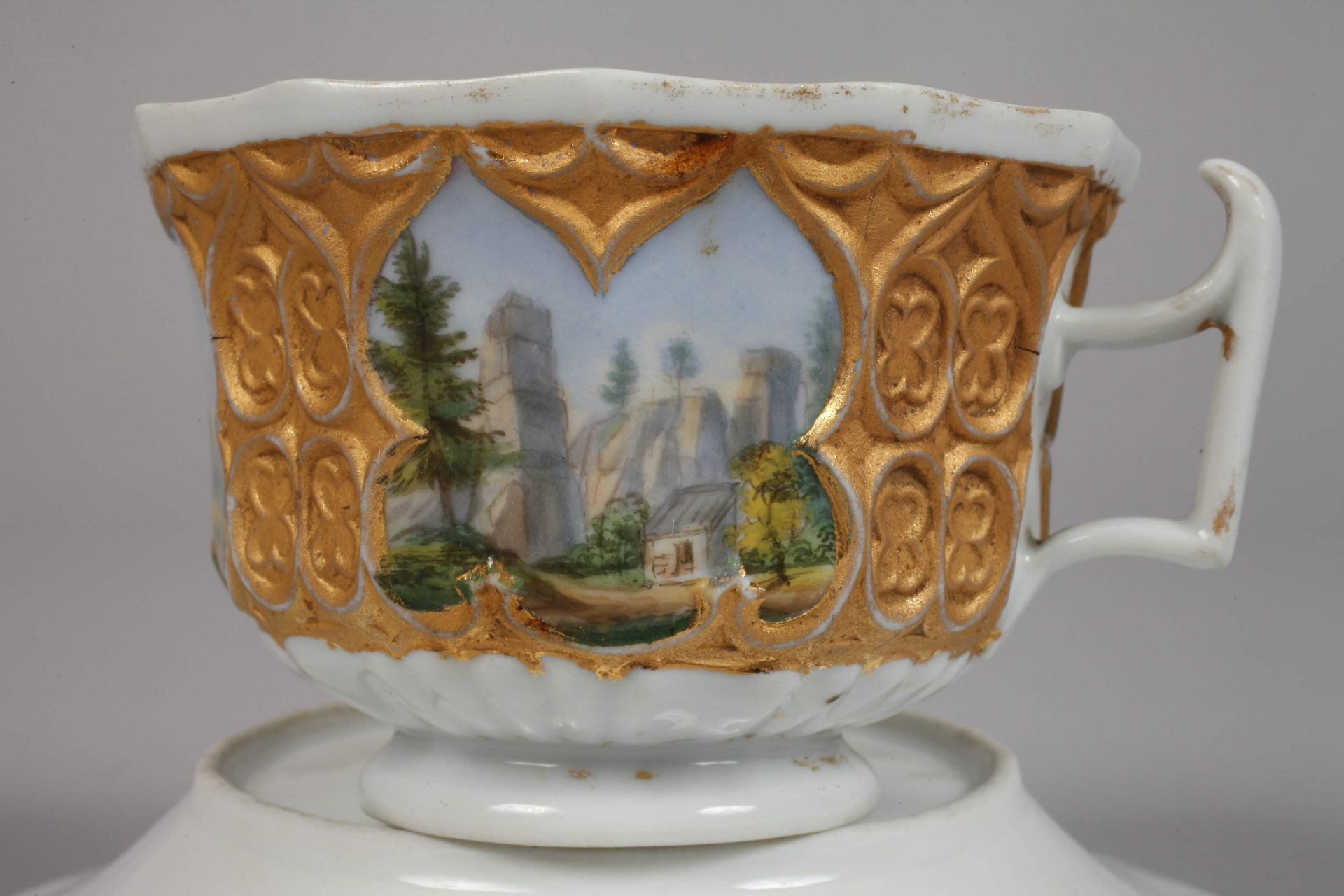 Meissen view cup Saxon Switzerland - Image 6 of 6