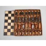 Carved chess set