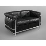 Leather sofa LC2 Le Corbusier, Leather sofa LC2 