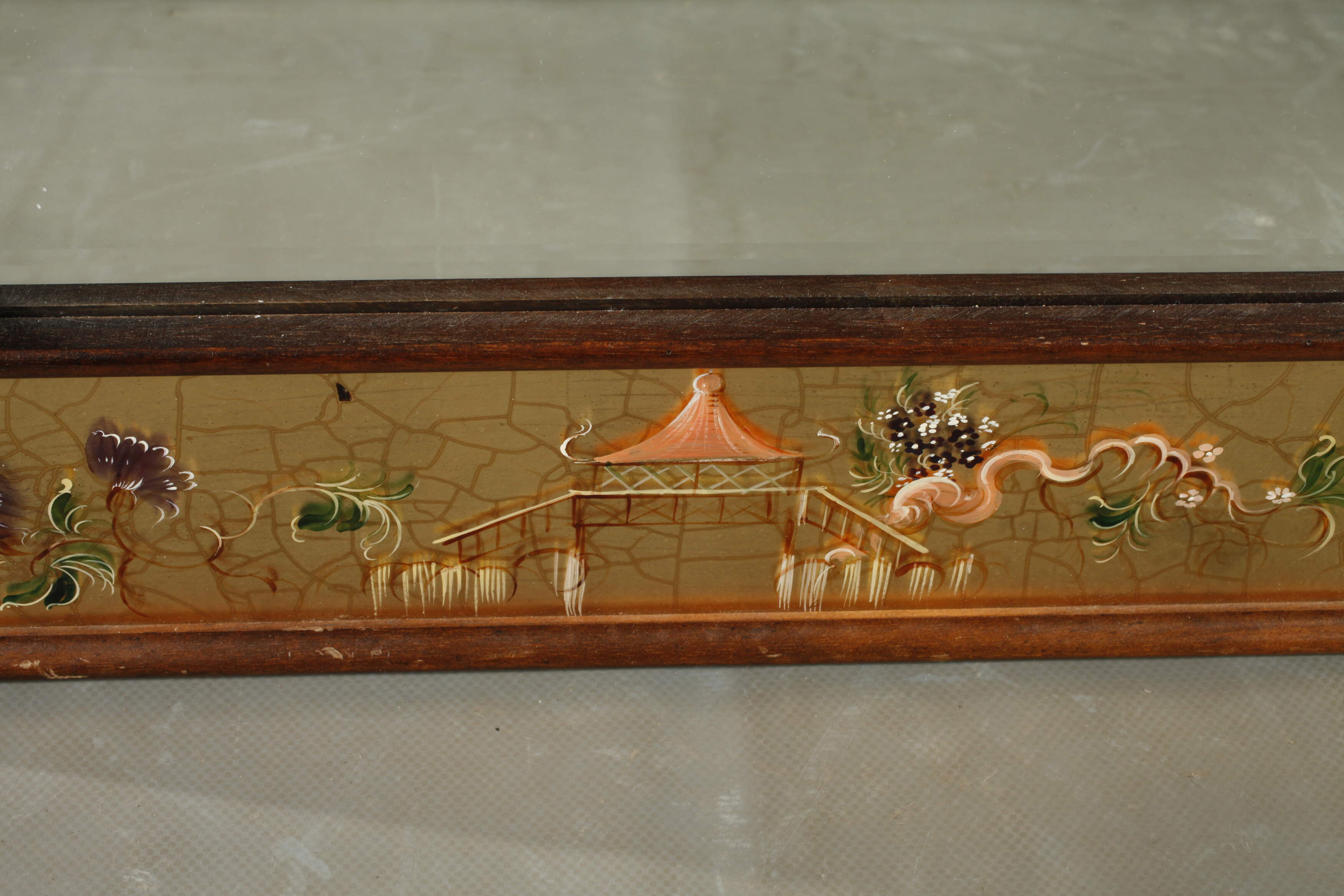 Wall mirror with chinoiserie - Image 3 of 4