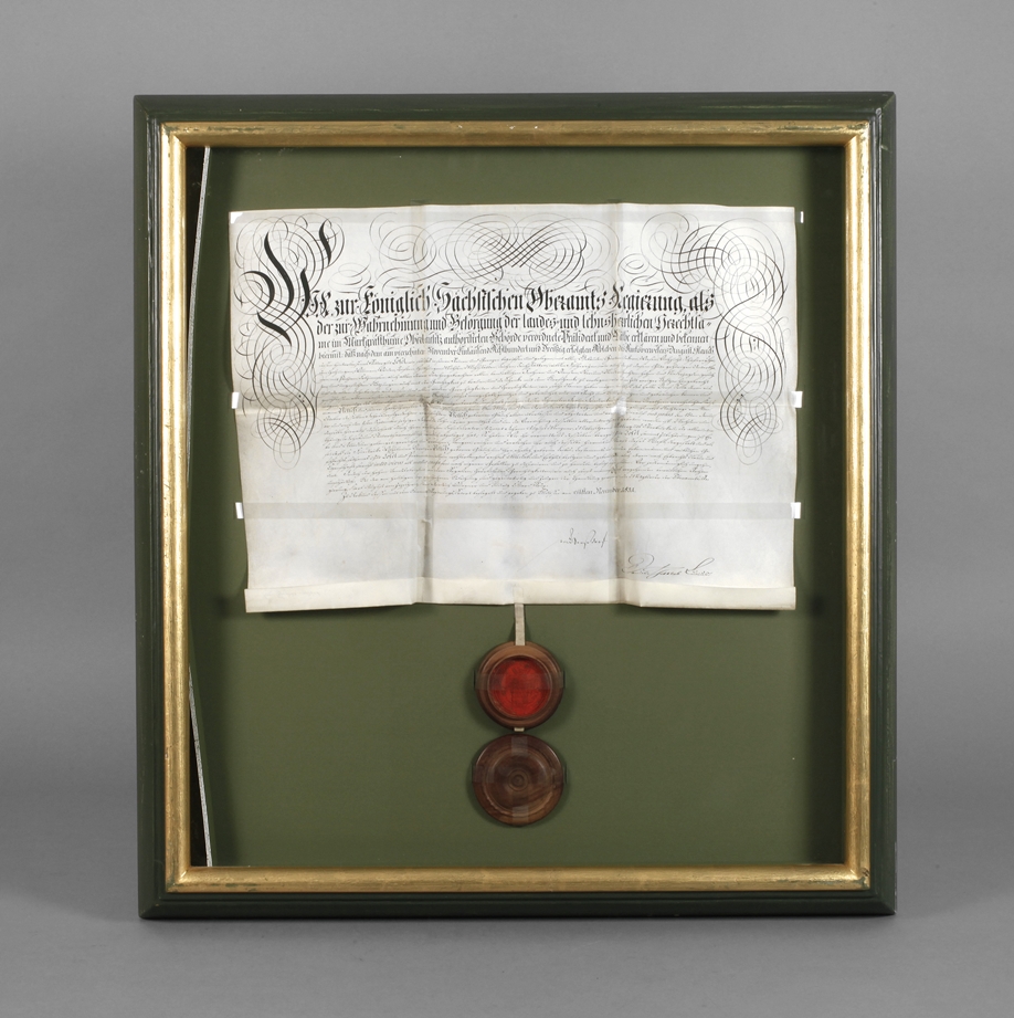 Letter to Friedrich August, King of Saxony