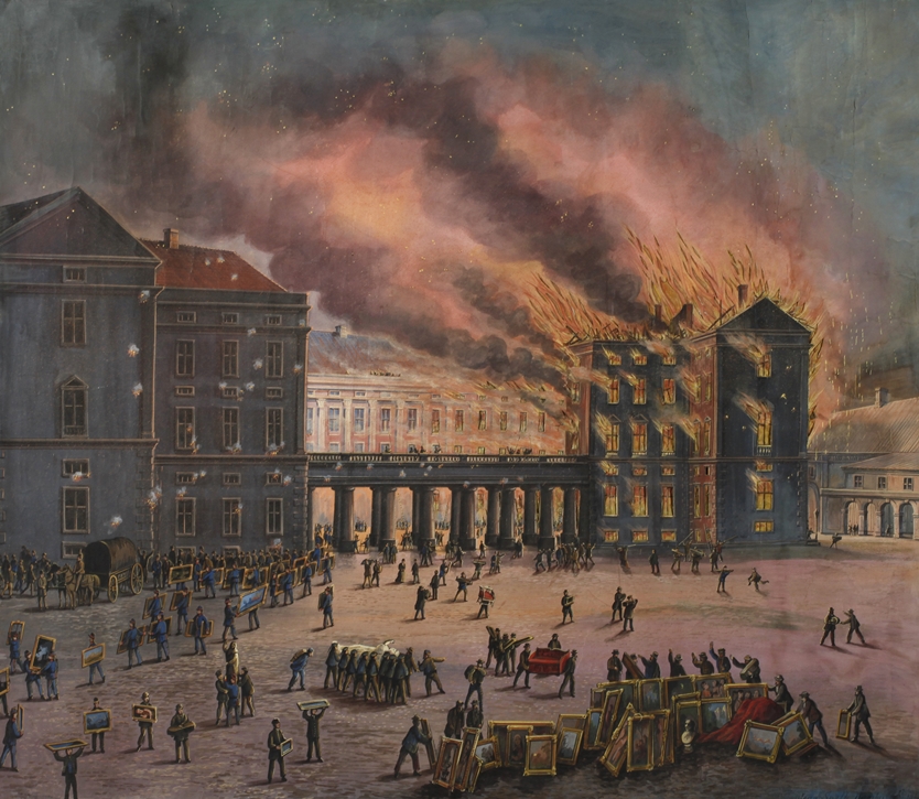 Jean Speth, Brand des Schlosses Christiansborg 