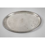 Large silver tray from aristocratic property