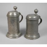 Pair of Saxony roller jugs