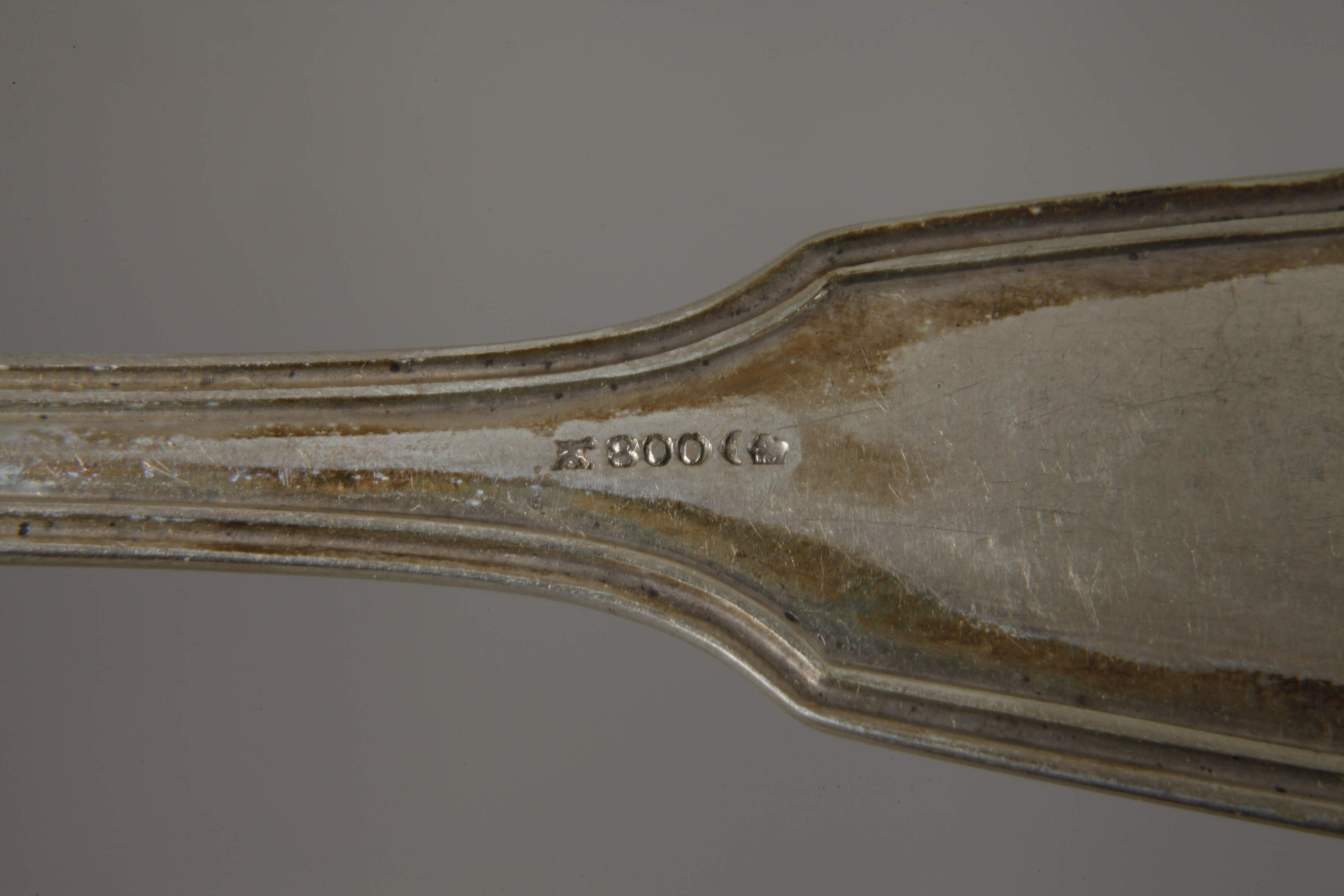Silver oversized cutlery set Augsburger Faden - Image 3 of 9
