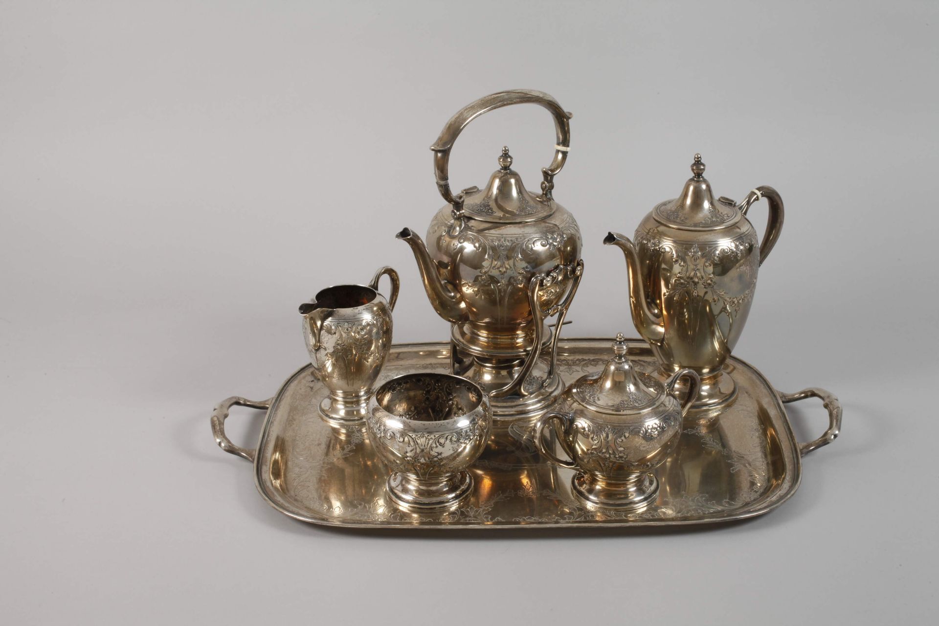 Fabergé large silver coffee/tea set - Image 2 of 14