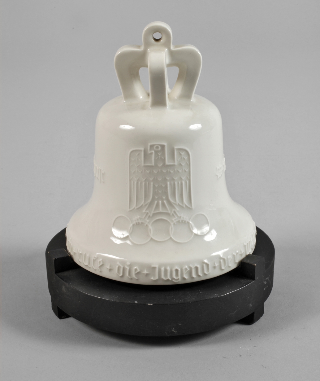 Porcelain bell Olympia 1936 with stand