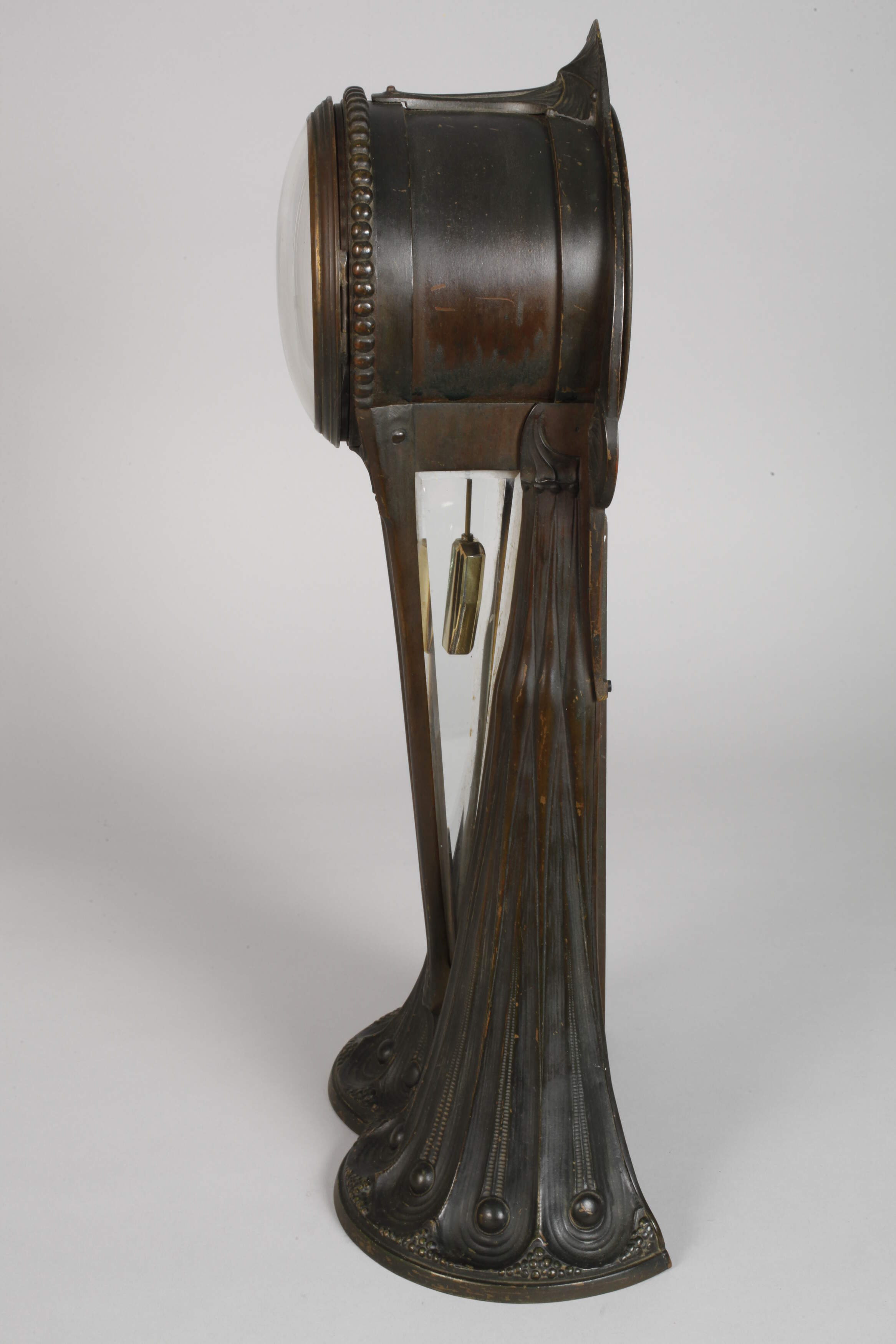 Large bronze Art Nouveau pendulum - Image 5 of 8