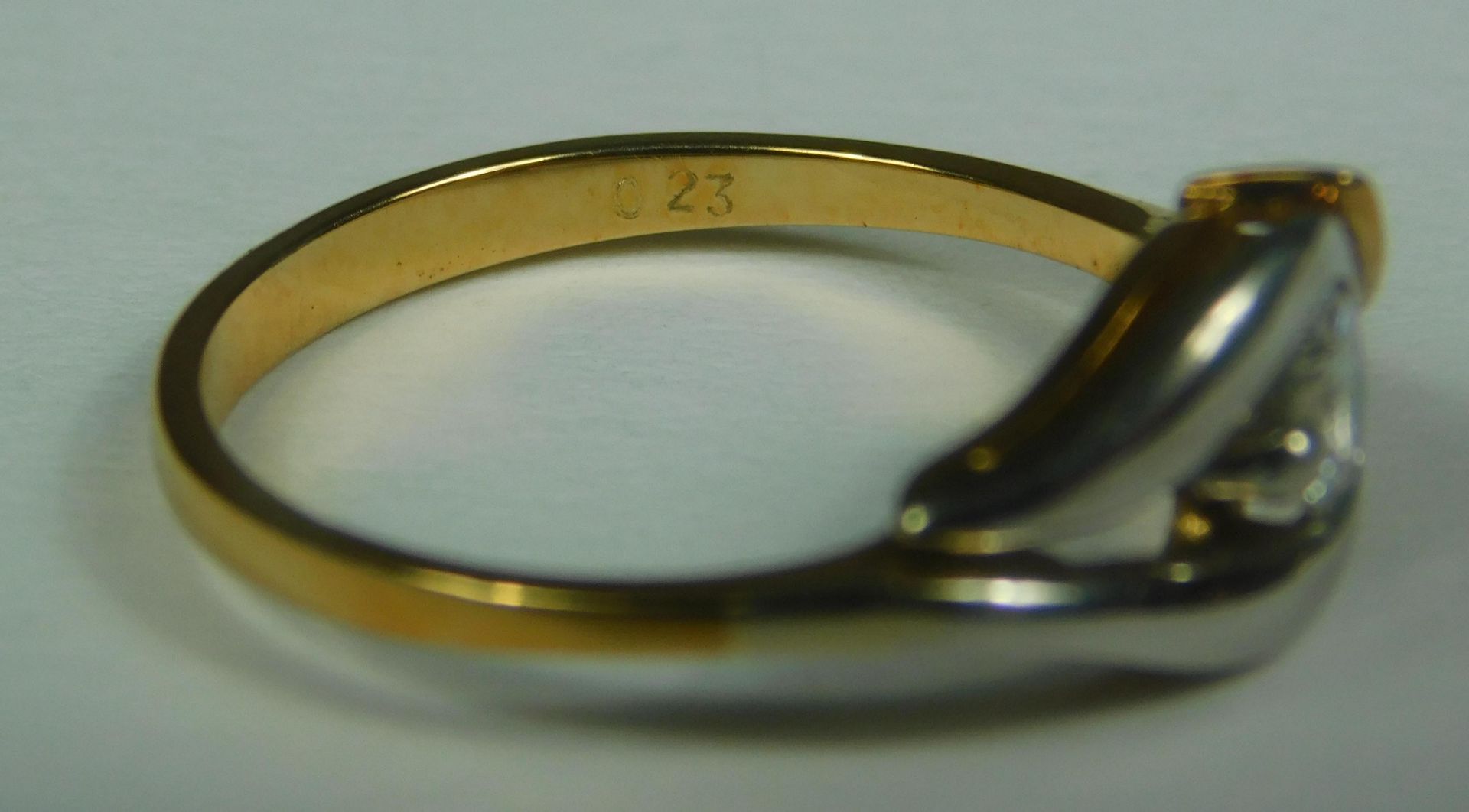 Brilliant Solitär Ring. Rotgold 585. - Image 8 of 13