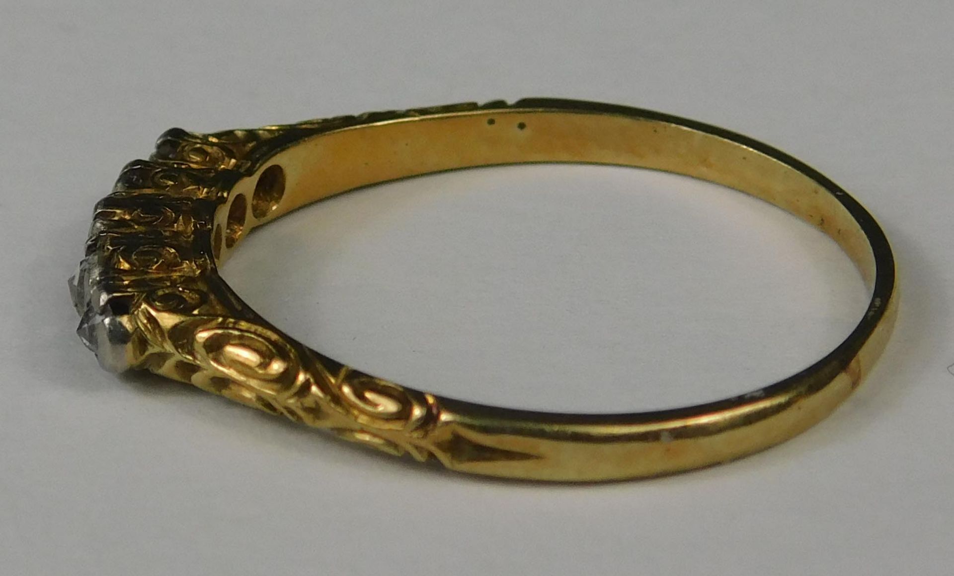 Historischer Diamantrosen-Ring. Gold 585. 18./19. Jahrhundert? - Image 7 of 12