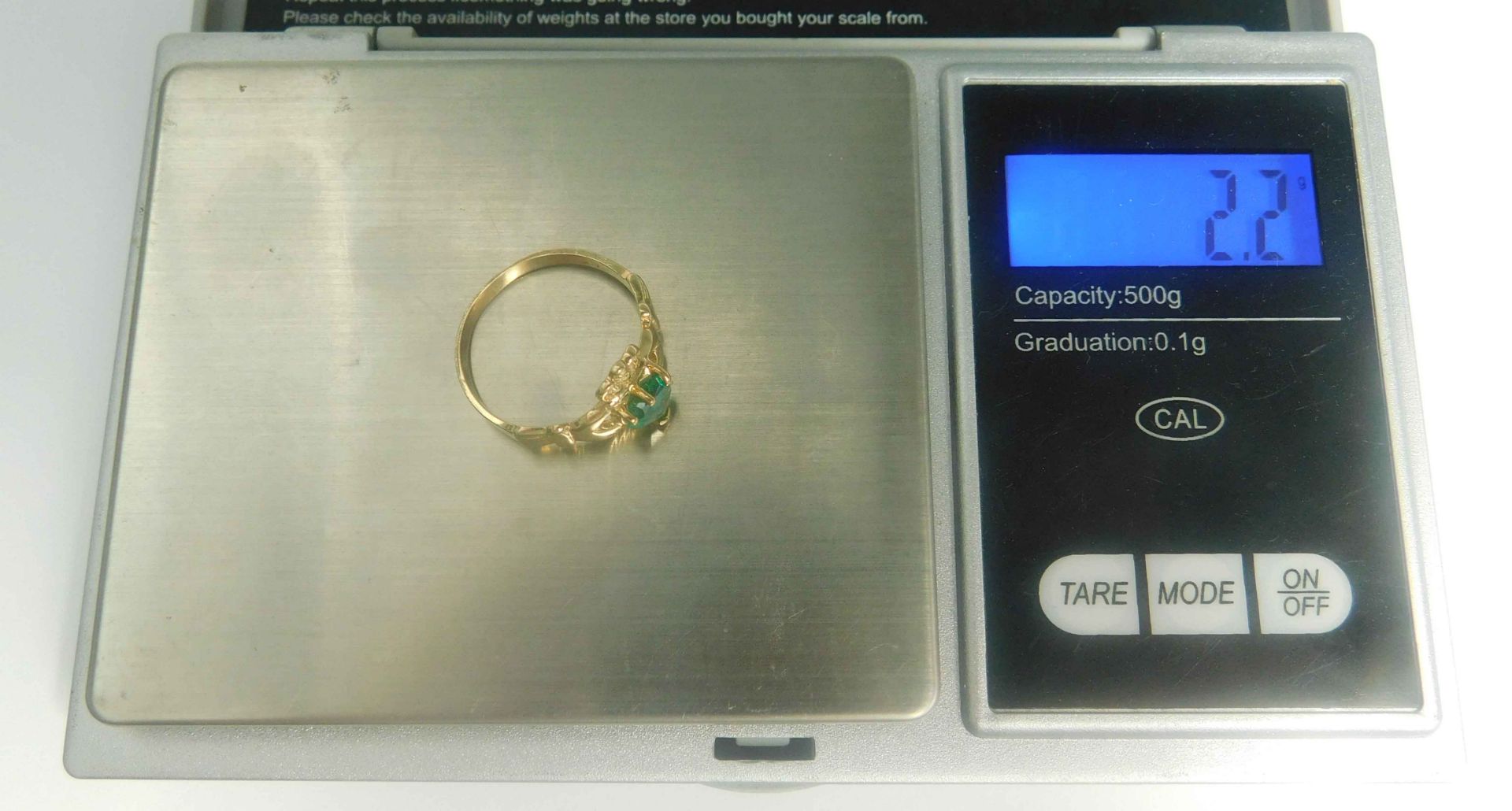 Gold emerald Claddagh Ring. Irischer Hochzeitsring. Gold 585. Smaragd. - Image 8 of 8