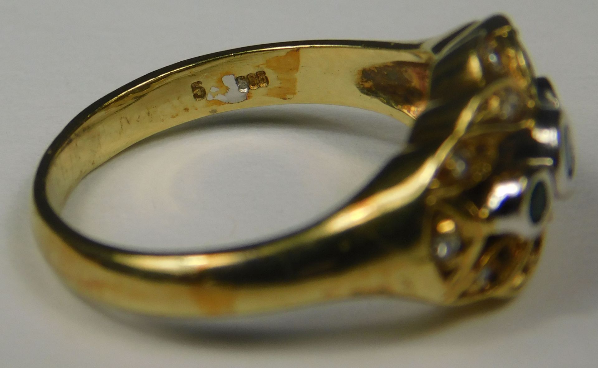 Smaragd-Diamant-Ring. Gold 585. - Image 5 of 11