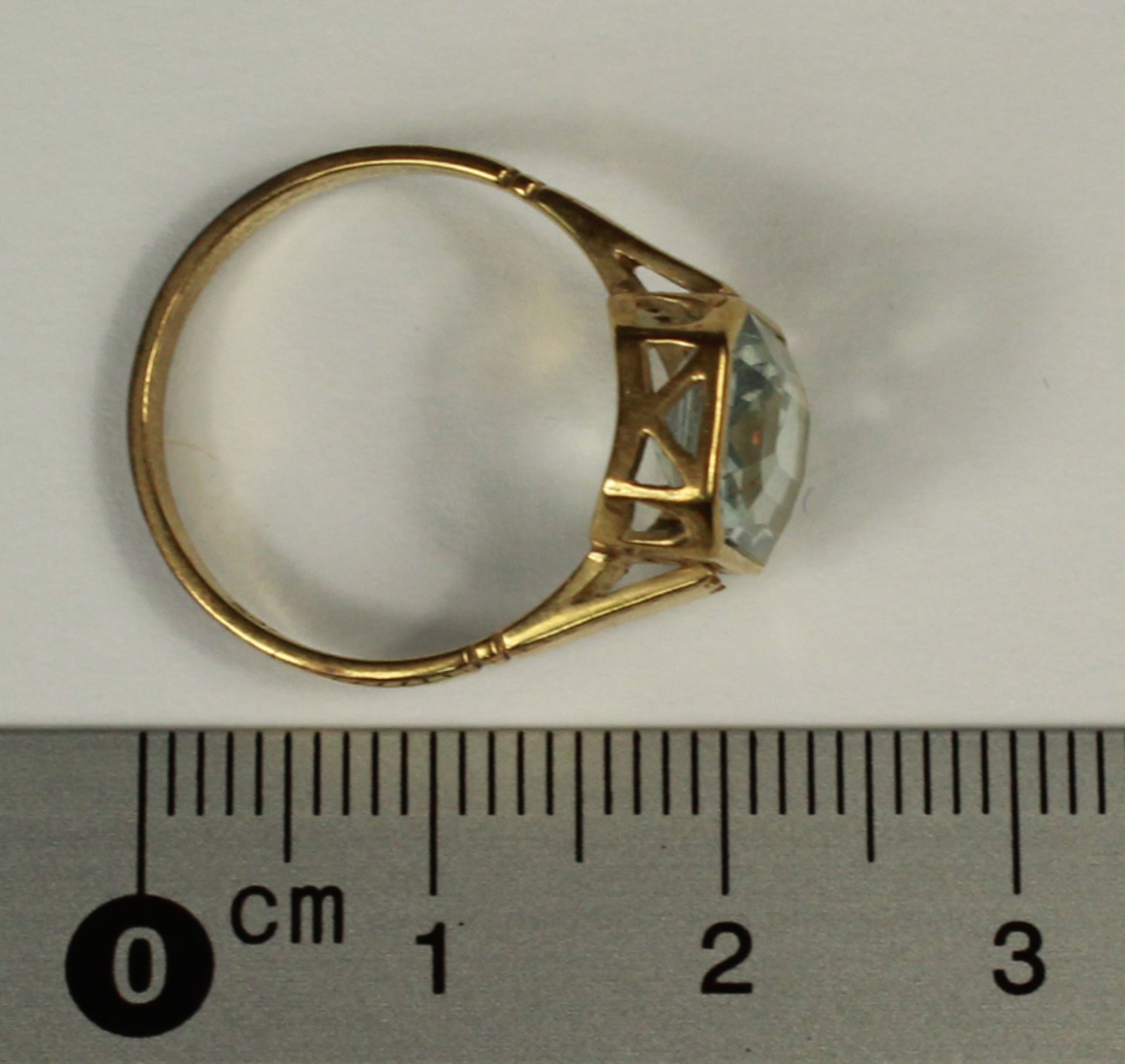 Ring. Gold 585. Aquamarin. - Image 7 of 9