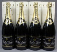 4 Magnumflaschen Champagne Millesime Brut Michel Loriot 2000.