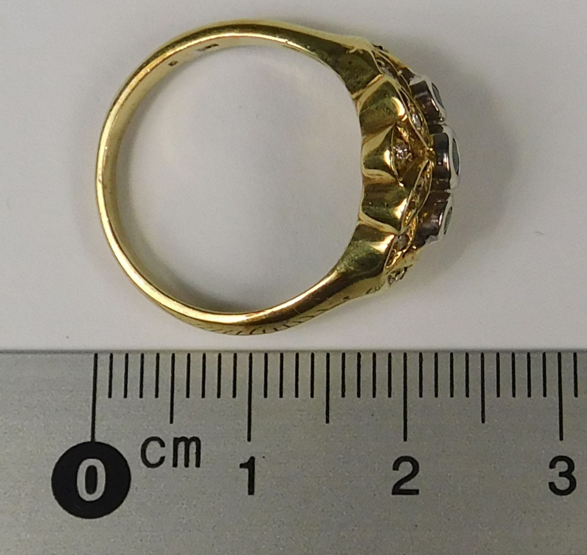 Smaragd-Diamant-Ring. Gold 585. - Image 8 of 11