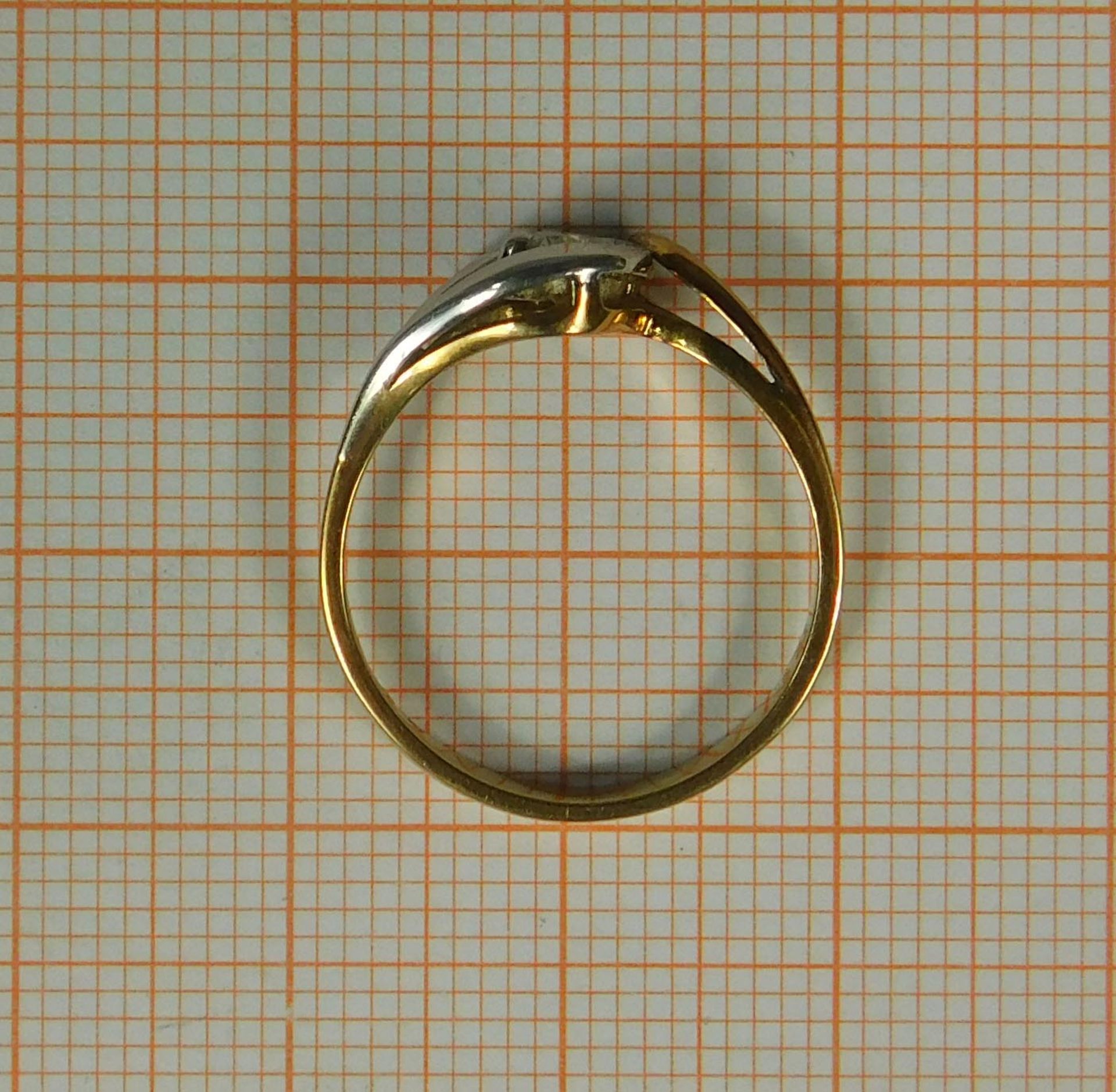 Brilliant Solitär Ring. Rotgold 585. - Image 11 of 13