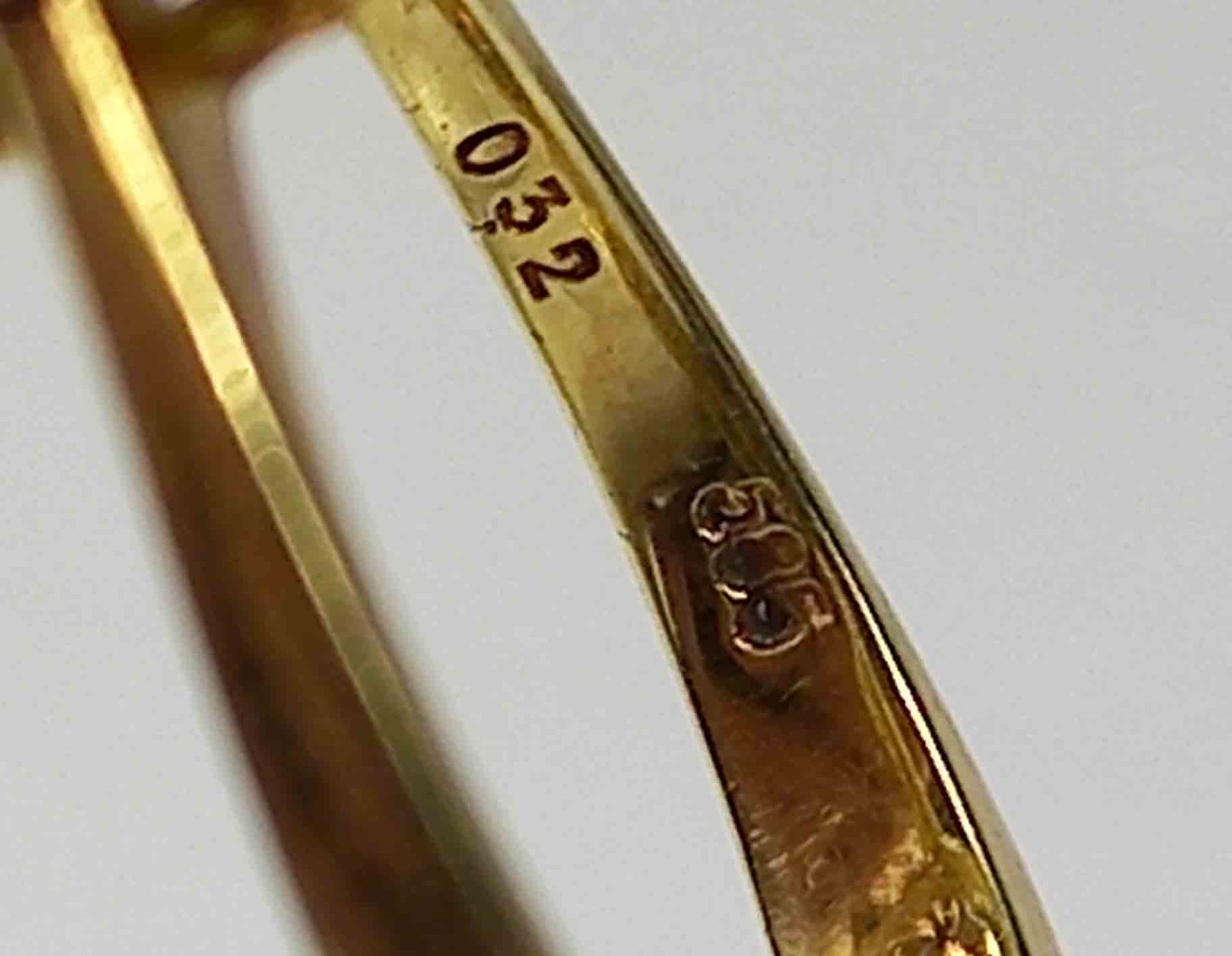 Ring. Gold 585. Saphir und 8 Brillanten. - Image 6 of 13