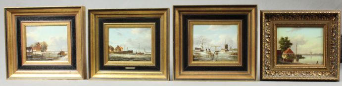 Jan STORK (XIX/XX). 4 Gemälde Niederlande.