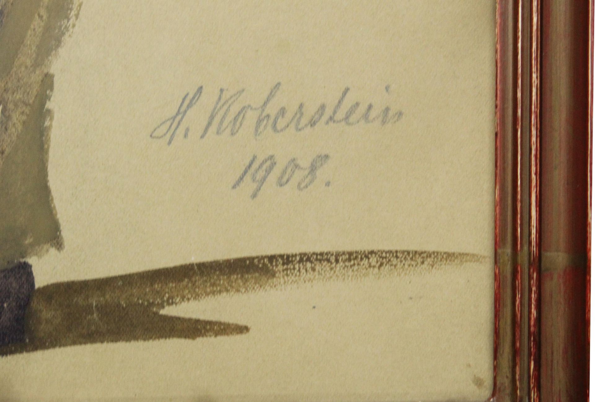 Hans KOBERSTEIN (1864 - 1945). Herr Büren beim Prüfen von Akten. - Image 3 of 6