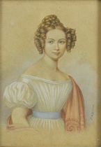 Johann Michael HOLDER (1796 - 1861). Portrait. Junge Frau.