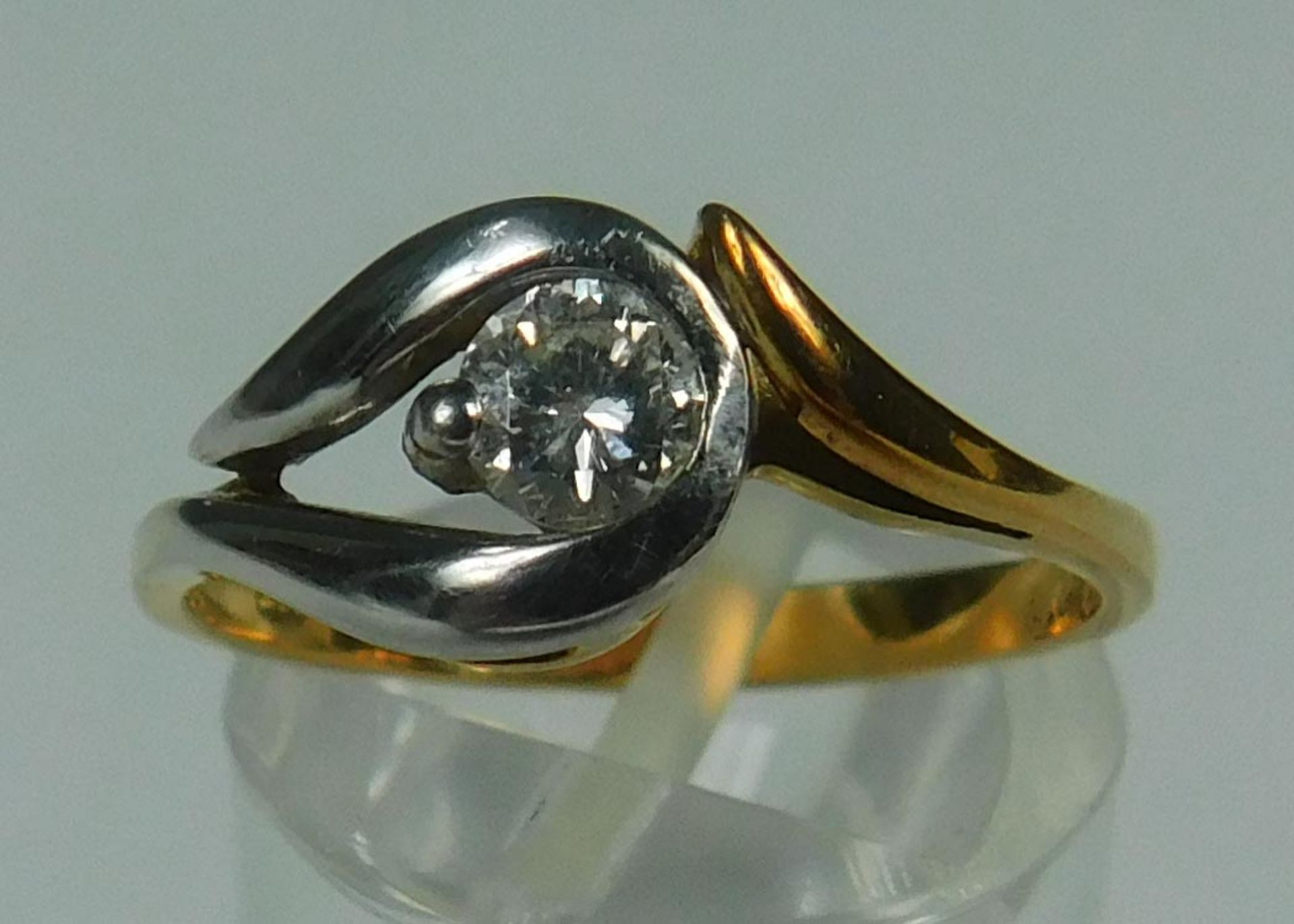 Brilliant Solitär Ring. Rotgold 585. - Image 2 of 13