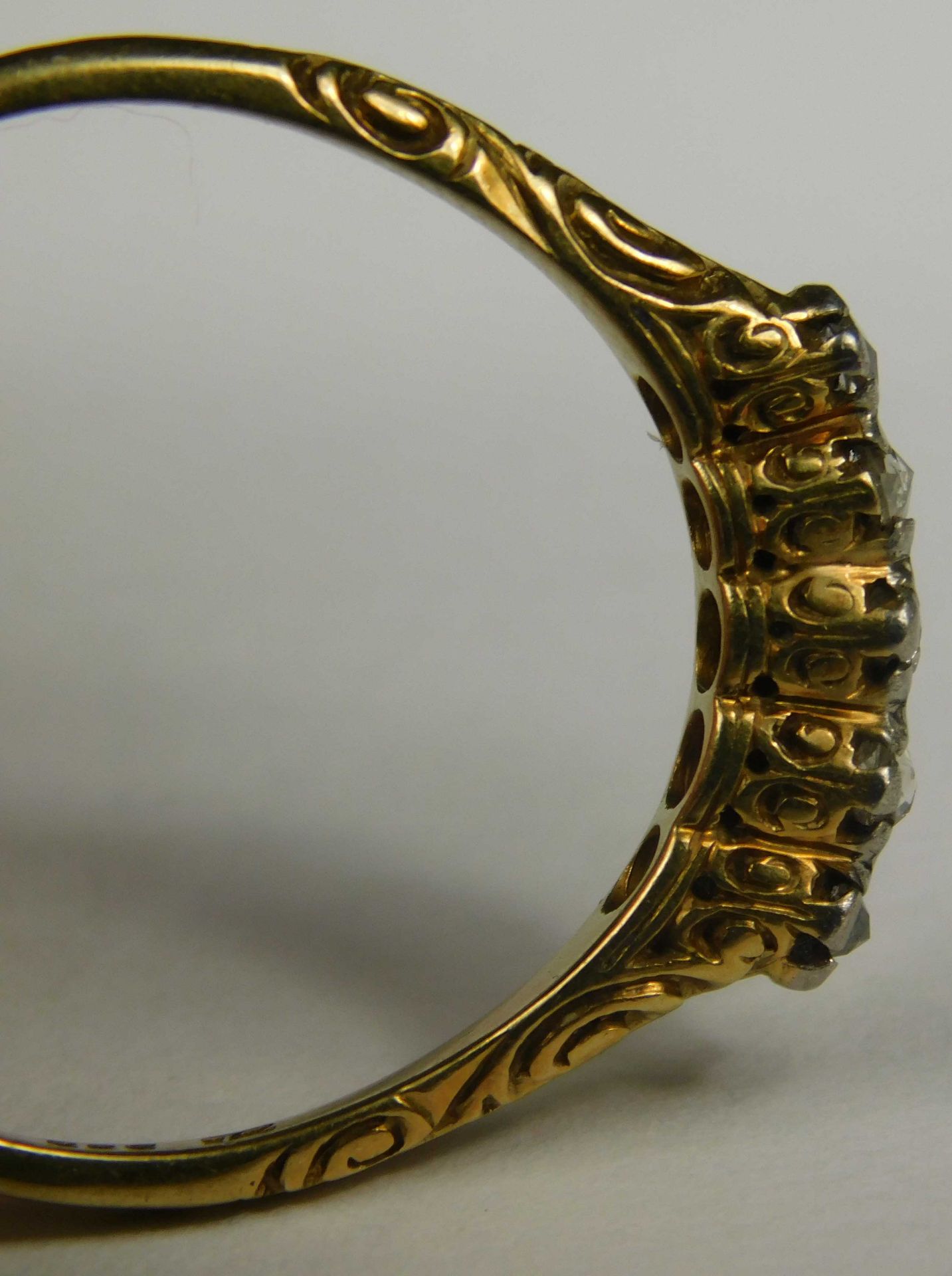 Historischer Diamantrosen-Ring. Gold 585. 18./19. Jahrhundert? - Image 5 of 12
