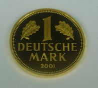1 x Deutsche Mark. Münze. Gold. 2001.