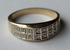 Ring. Gold 585 mit Diamanten.