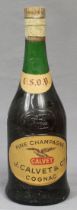 1 ganze Flasche Cognac Calvet VSOP Fine Champagne.