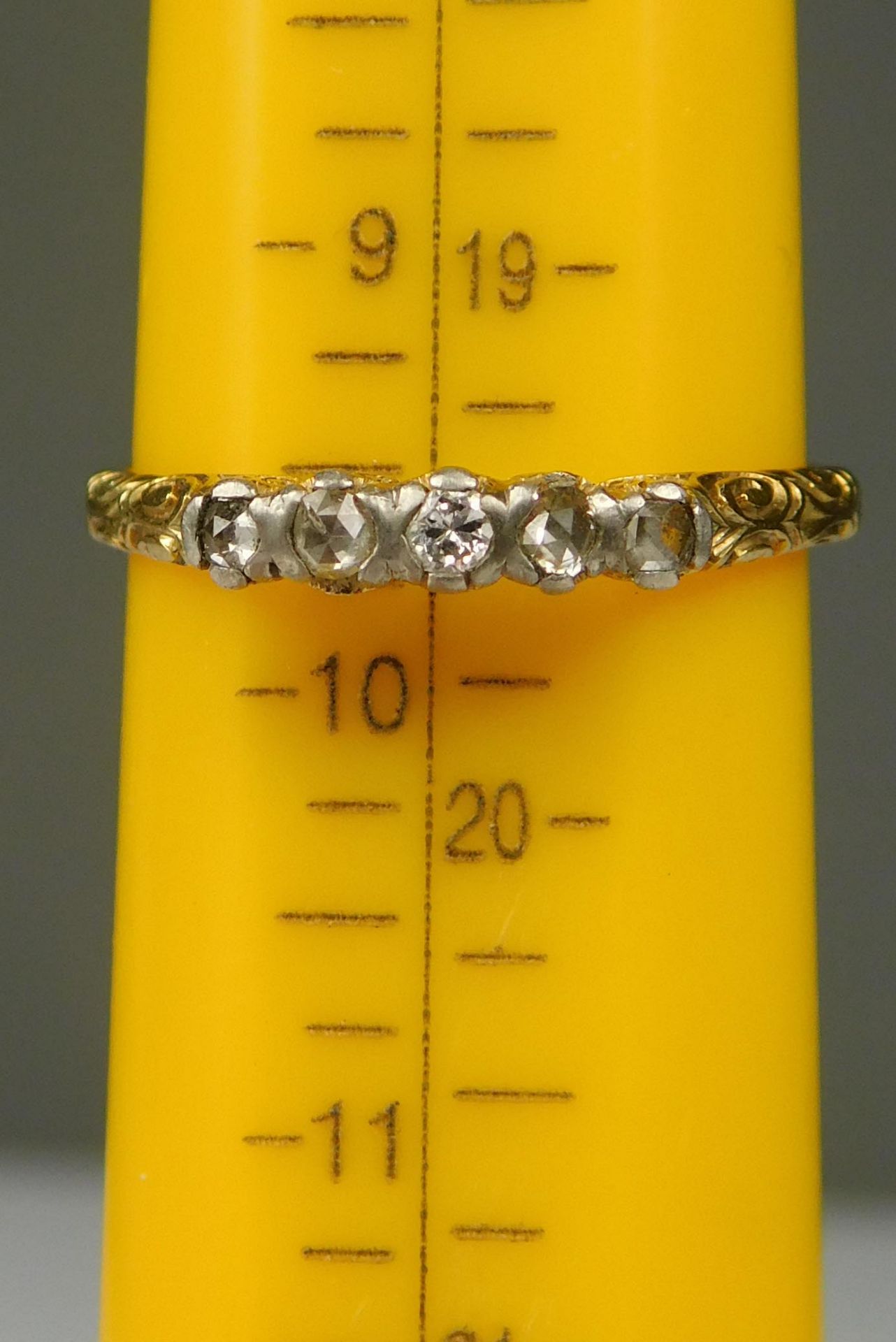 Historischer Diamantrosen-Ring. Gold 585. 18./19. Jahrhundert? - Image 8 of 12