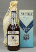 1 ganze Flasche Cognac Cordon Bleu Martell.