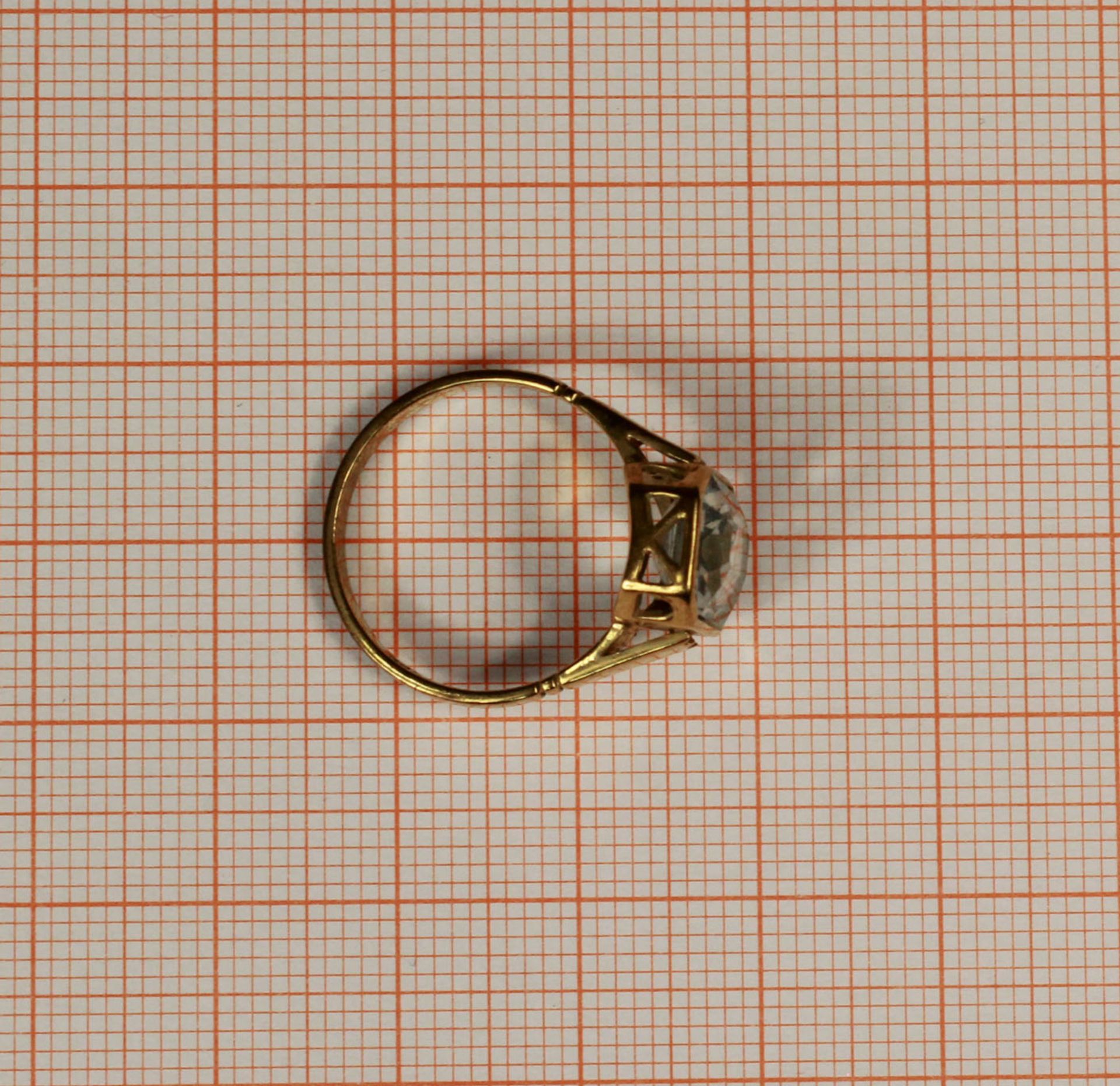 Ring. Gold 585. Aquamarin. - Image 8 of 9