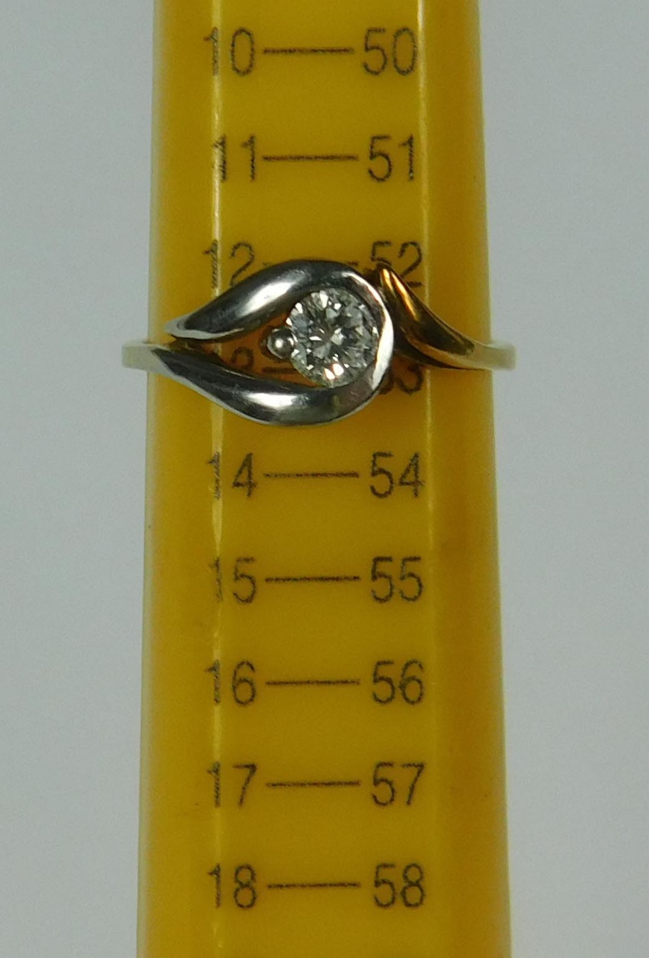 Brilliant Solitär Ring. Rotgold 585. - Image 9 of 13