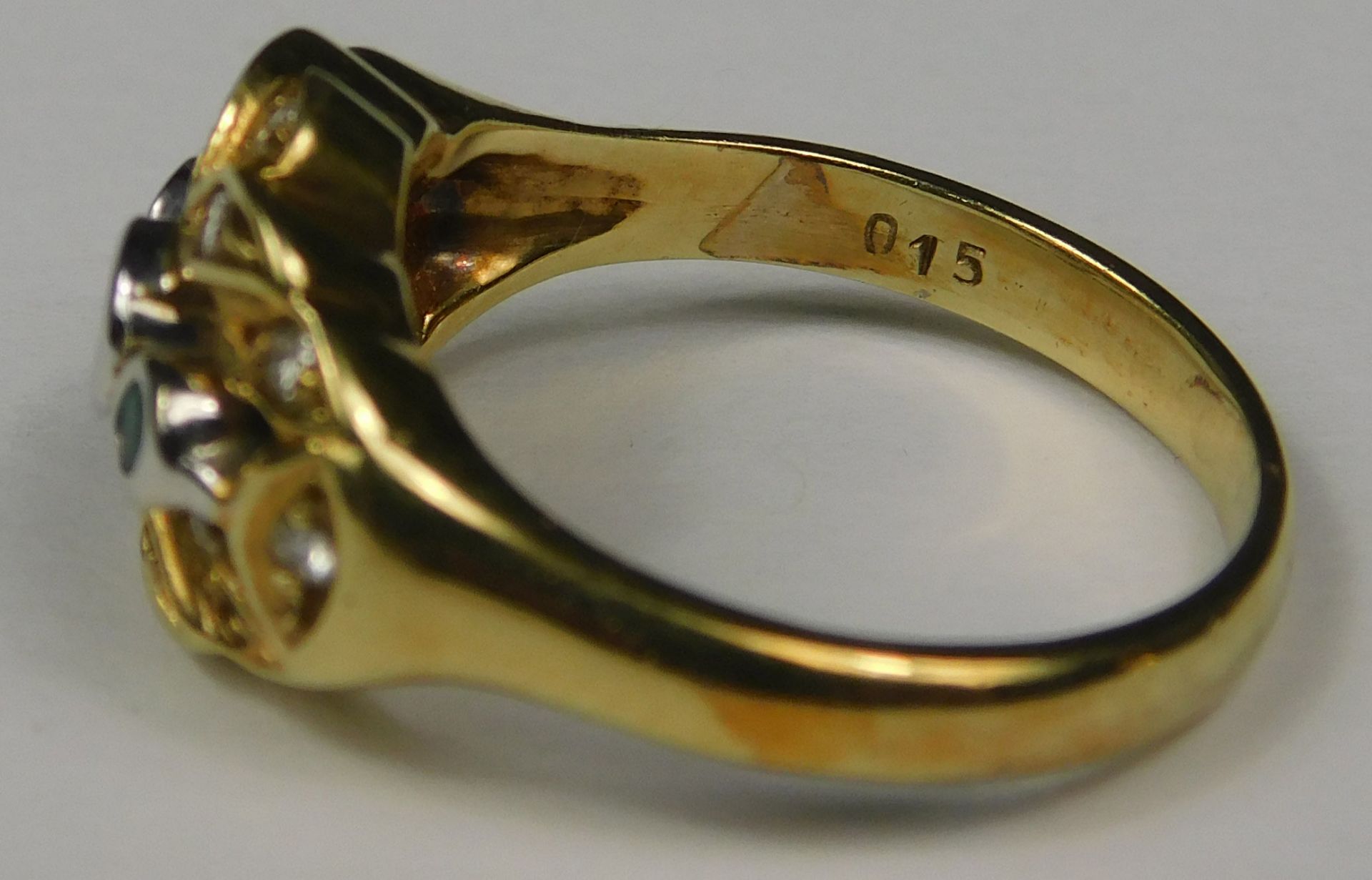 Smaragd-Diamant-Ring. Gold 585. - Image 4 of 11