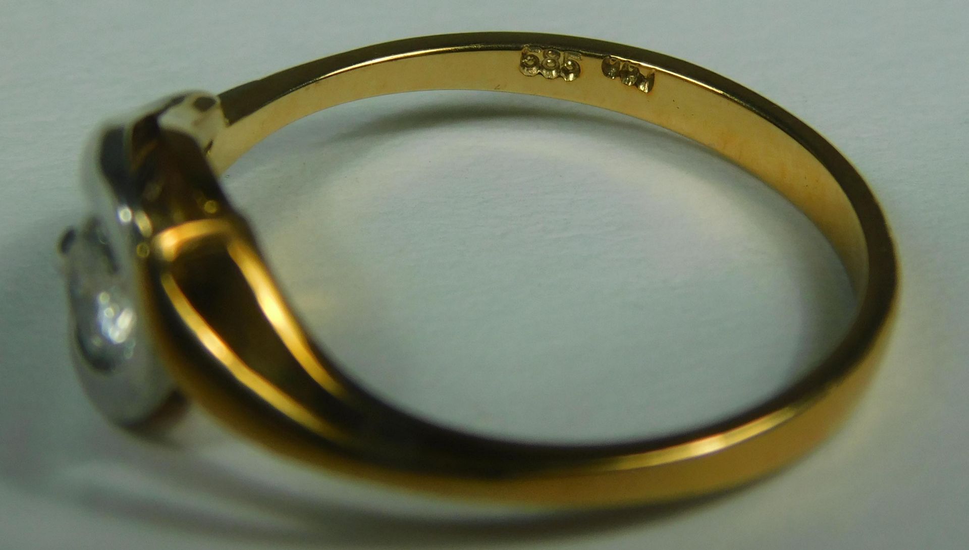 Brilliant Solitär Ring. Rotgold 585. - Image 7 of 13